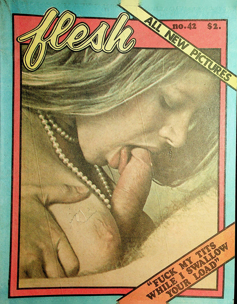 Flesh Magazine  "Fuck My Tits While I Swallow Your Load" #42  1978    061721lm-dm