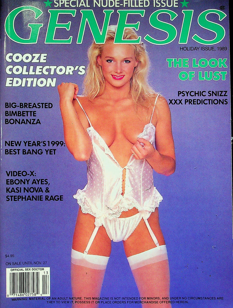 Genesis Magazine Cooze Collector's Edition Kasi Nova & Stephanie Rage Holiday 1989 W/Bonus Supplement 091322RP