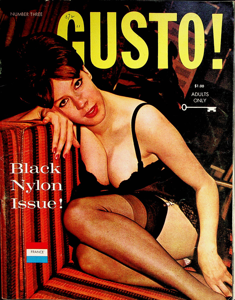 Gusto! Busty Vintage Magazine   Black Nylon Issue!    #3  1963 France  070122lm-p