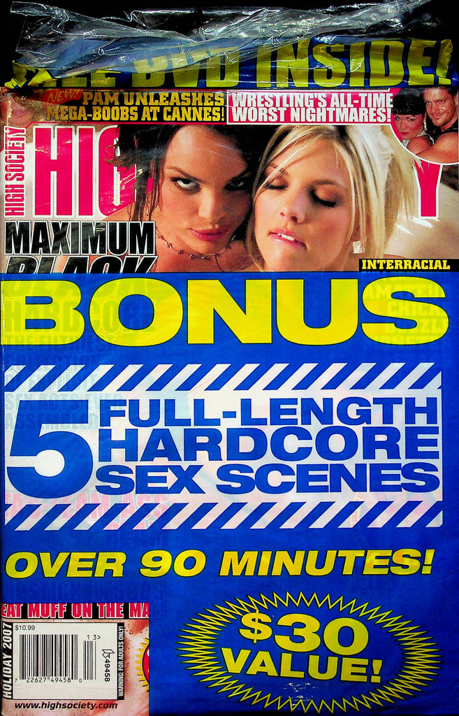 High Society Magazine Holiday 2007 Sealed New W/DVD 072822RP