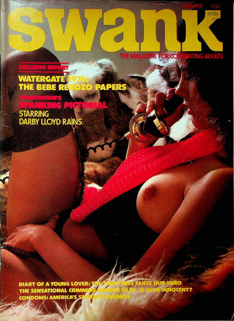 Swank Magazine The Bebe Rebozo Papers & Darby Lloyd Rains April 1976 032023RP