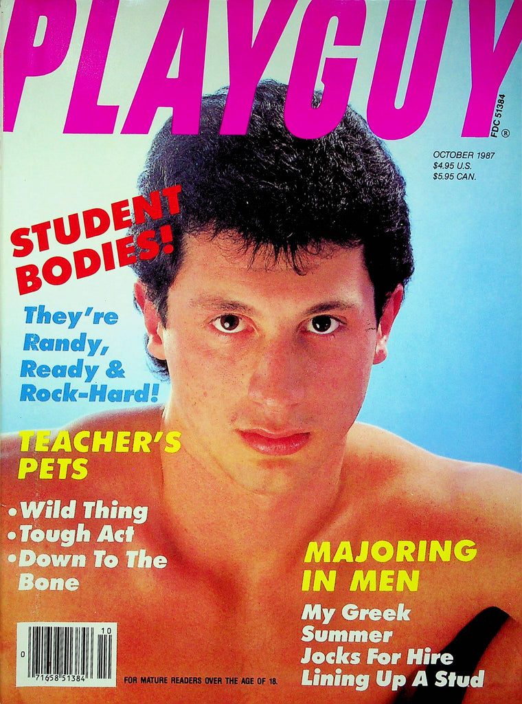 Playguy Magazine My Greek Summer & Jocks For Hire October 1987 102722RP