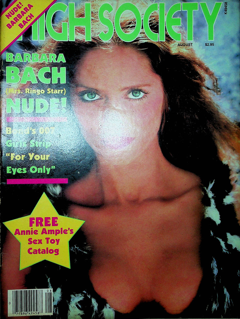 High Society Magazine Barbara Bach & Annie Ample August 1981 121022RP