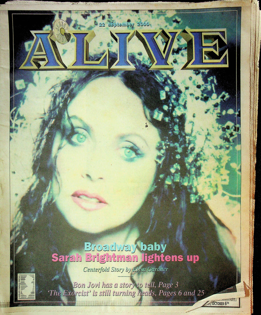 Alive Oversized Magazine Sarah Brightman & Bon Jovi September 2000 021023RP