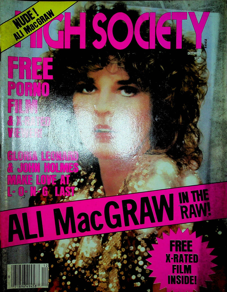 High Society Magazine Ali MacGraw & Gloria Leonard December 1980 120522RP