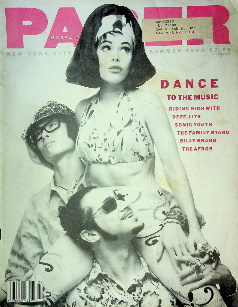 Paper Oversized Magazine Deee-lite & Sonic Youth  Summer 1990 021023RP