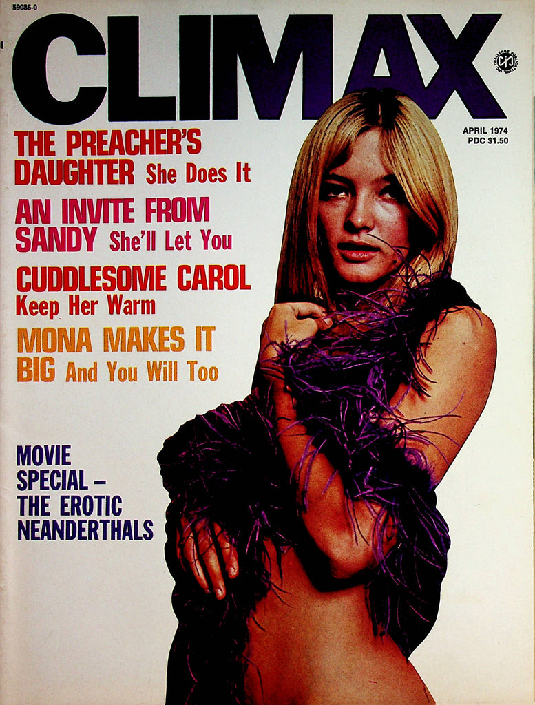 Climax Busty Magazine   Centerfold Girl Roxanne Brewer  April 1974      062122lm-p