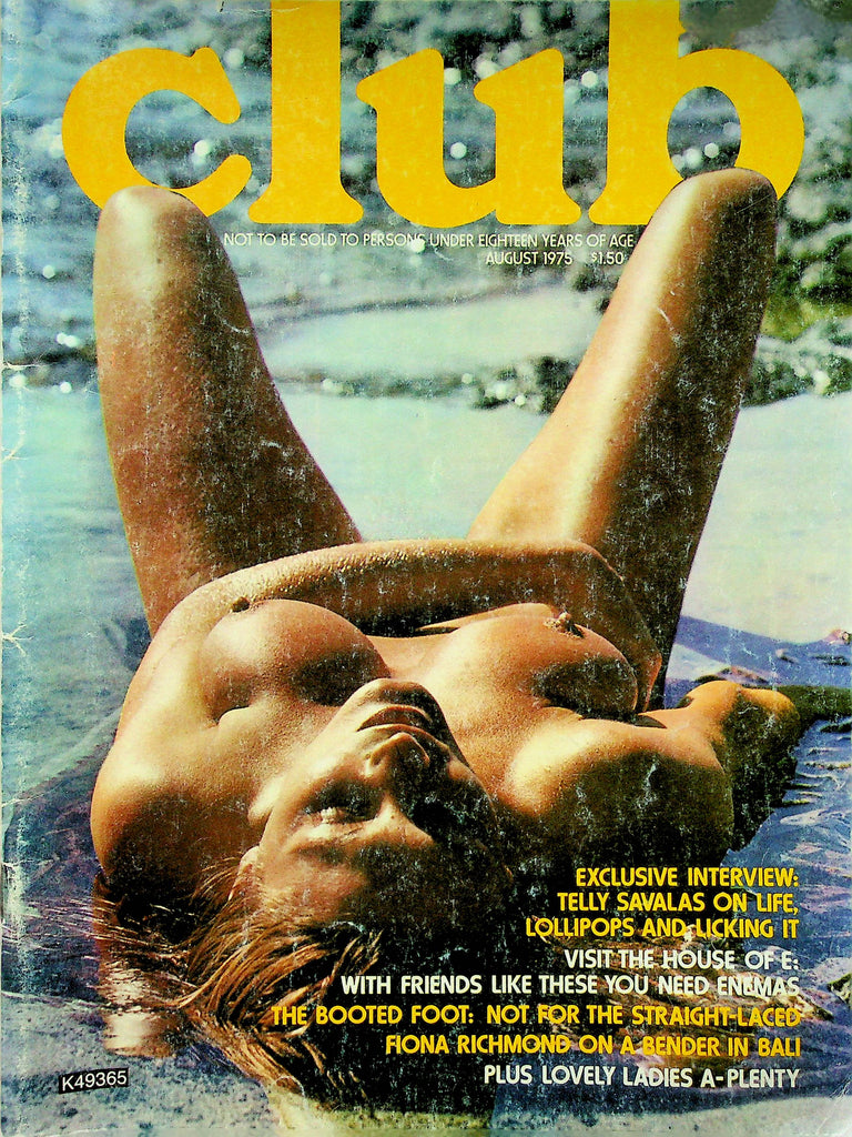Club Magazine Telly Savalas & Fiona Richmond August 1975 122722RP