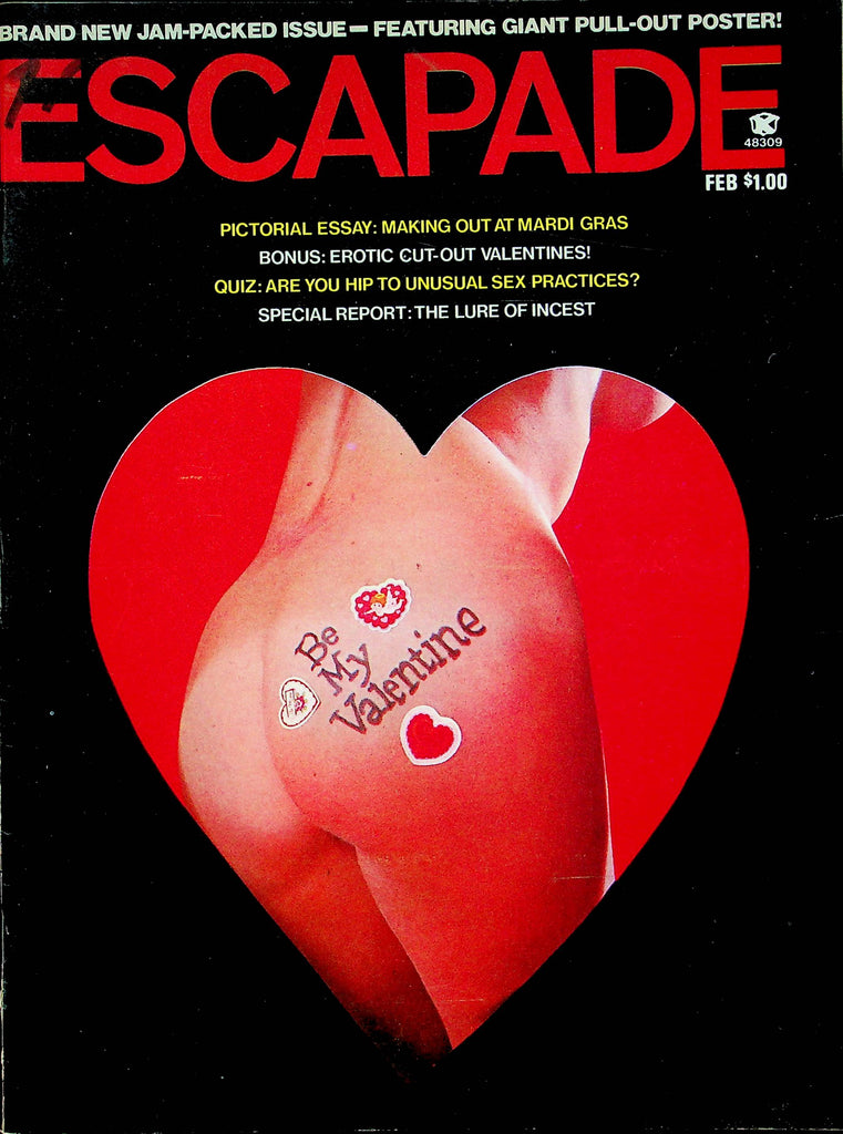 Escapade Magazine Mardi Gras Makeout Sesh & Valentines Issue February 1973 W/Pullout 091422RP