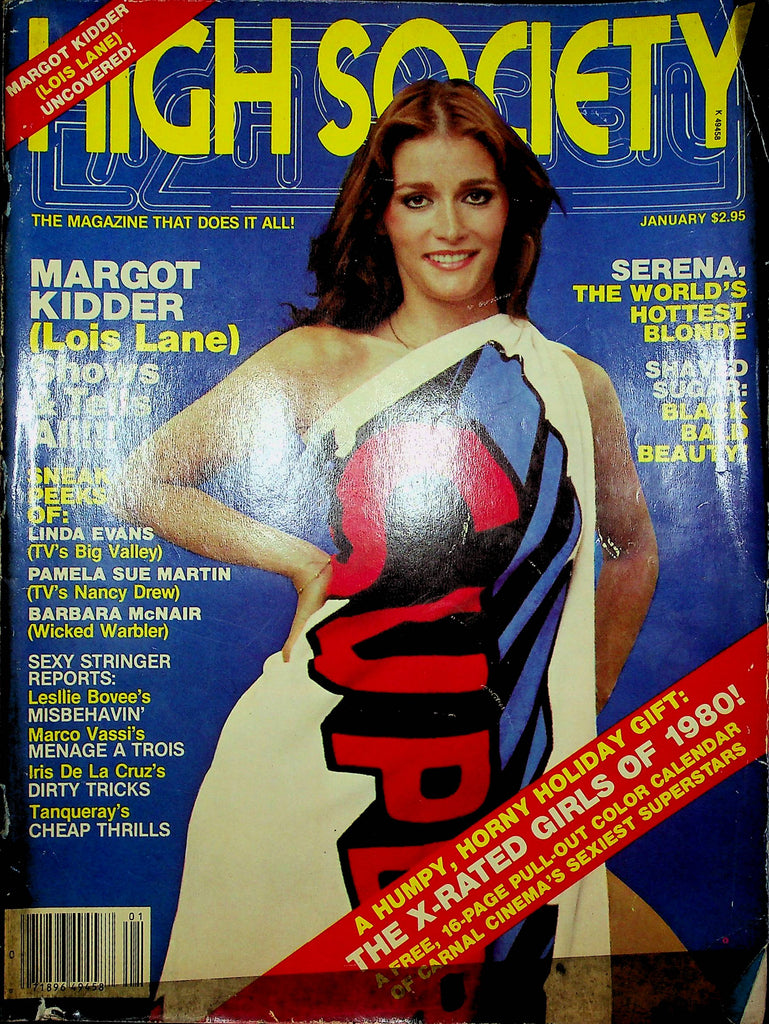 High Society Magazine Margot Kidder & Linda Evans & Pam Martin January 1980 120722RP