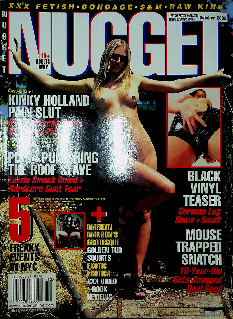 Nugget Magazine Kinky Holland Pain Slut Natascha & Marilyn Manson October 2003 121222RP
