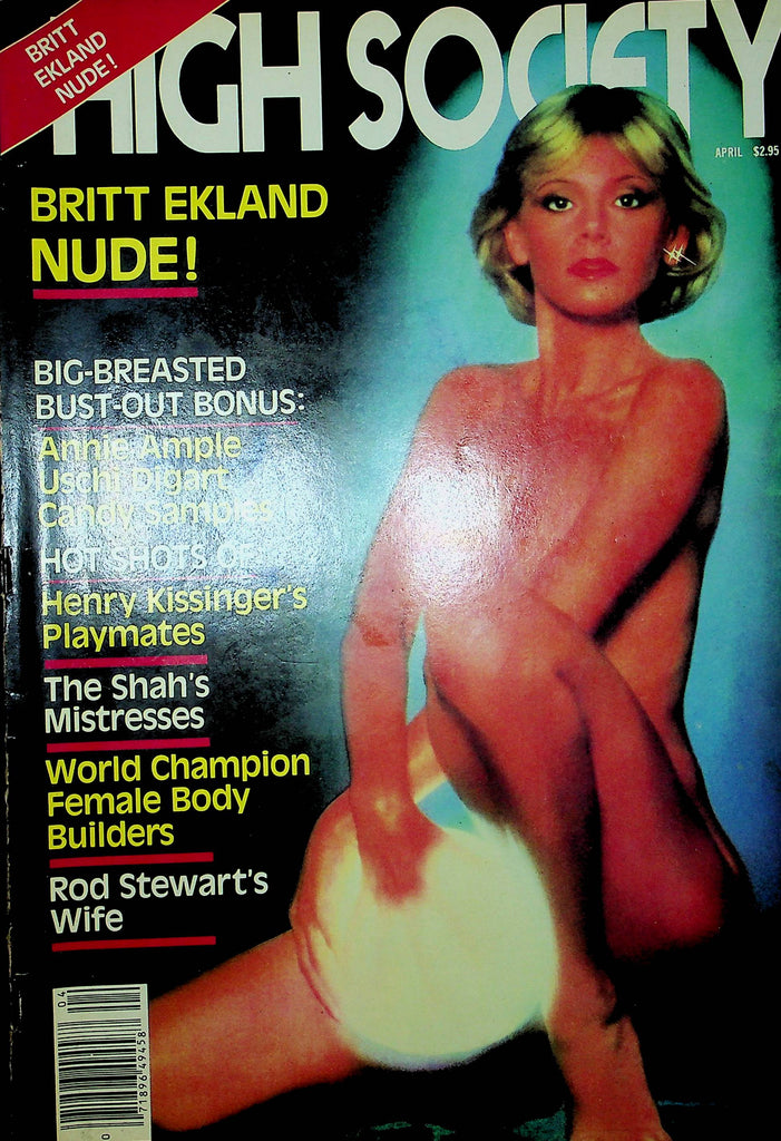 High Society Magazine Britt Ekland & Annie Ample April 1981 120822RP