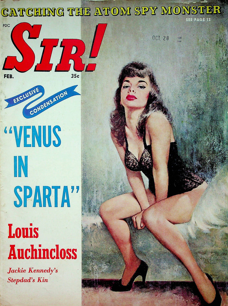 Sir! Adult Magazine Venus In Sparta & Louis Auchincloss February 1963 0628122RP