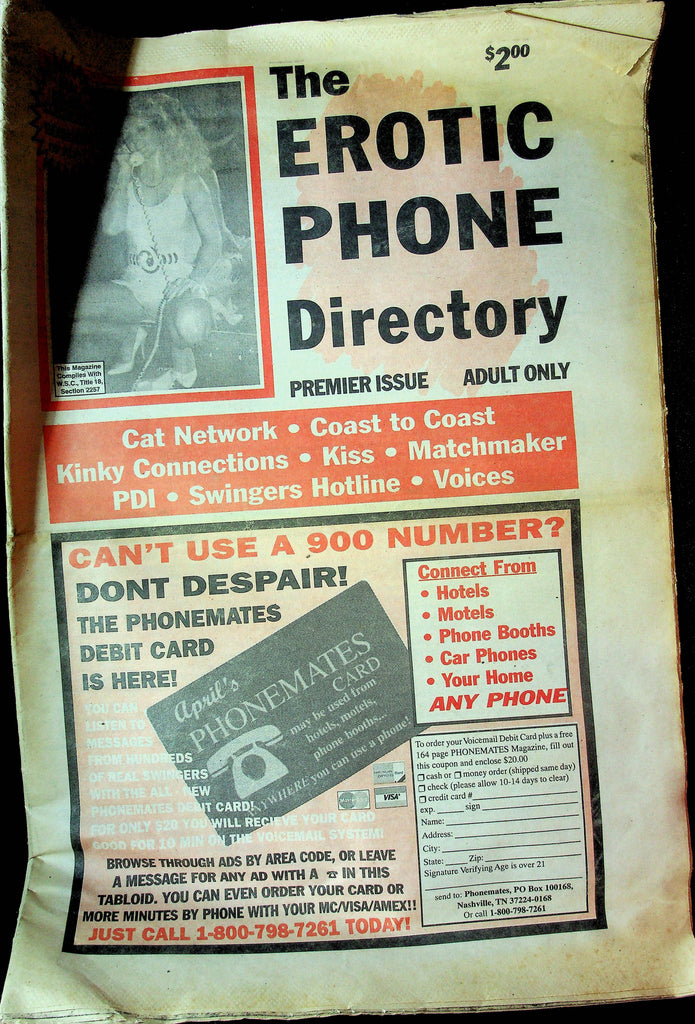 Swinger Newspaper The Erotic Phone Directory Premiere Issue  021023RP
