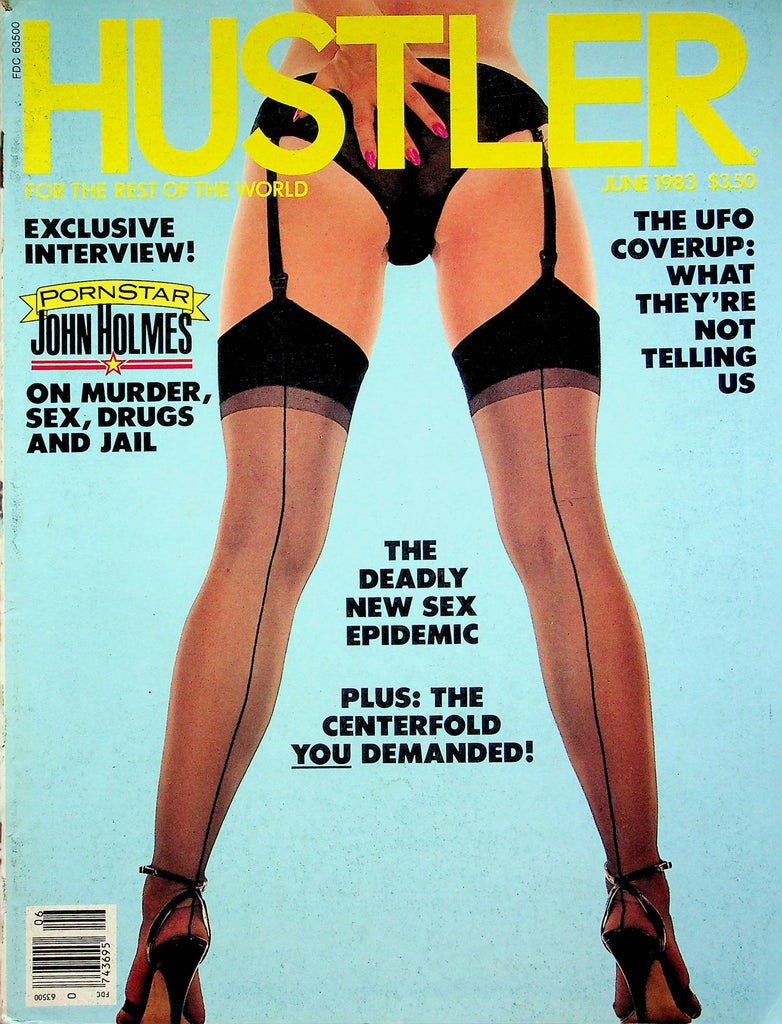 Hustler Magazine John Holmes & Paula & Cyndi June 1983 092122RP –  Mr-Magazine