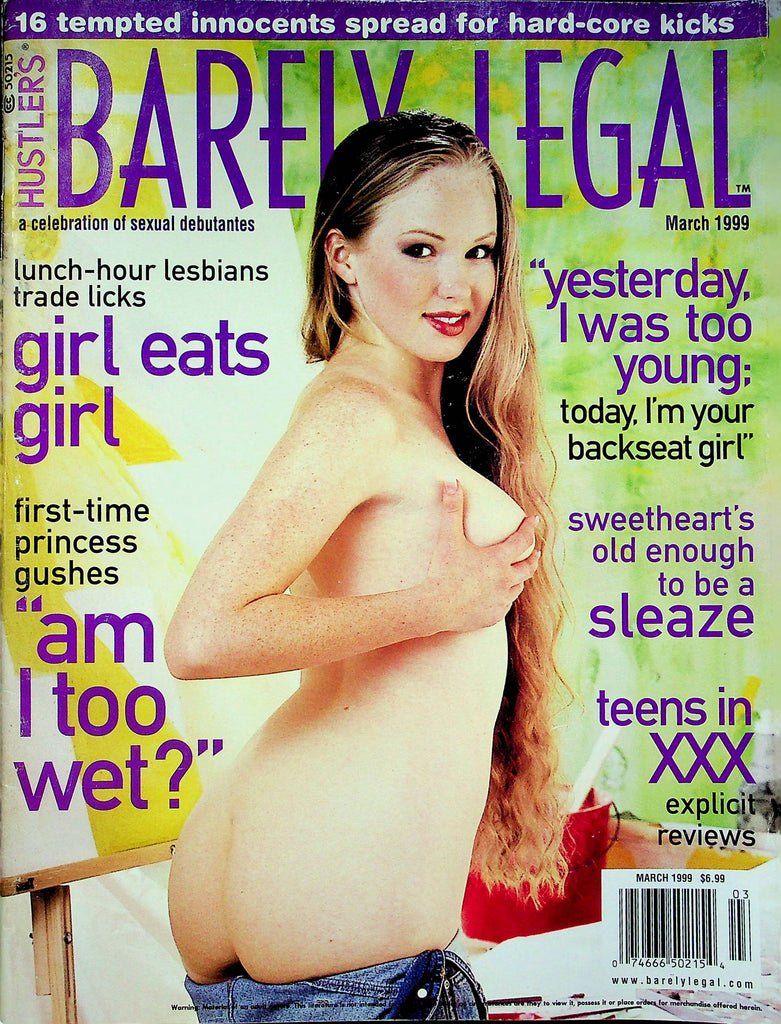 Hustler Barely Legal Magazine Ginger Beth & Angel March 1999 123022RP