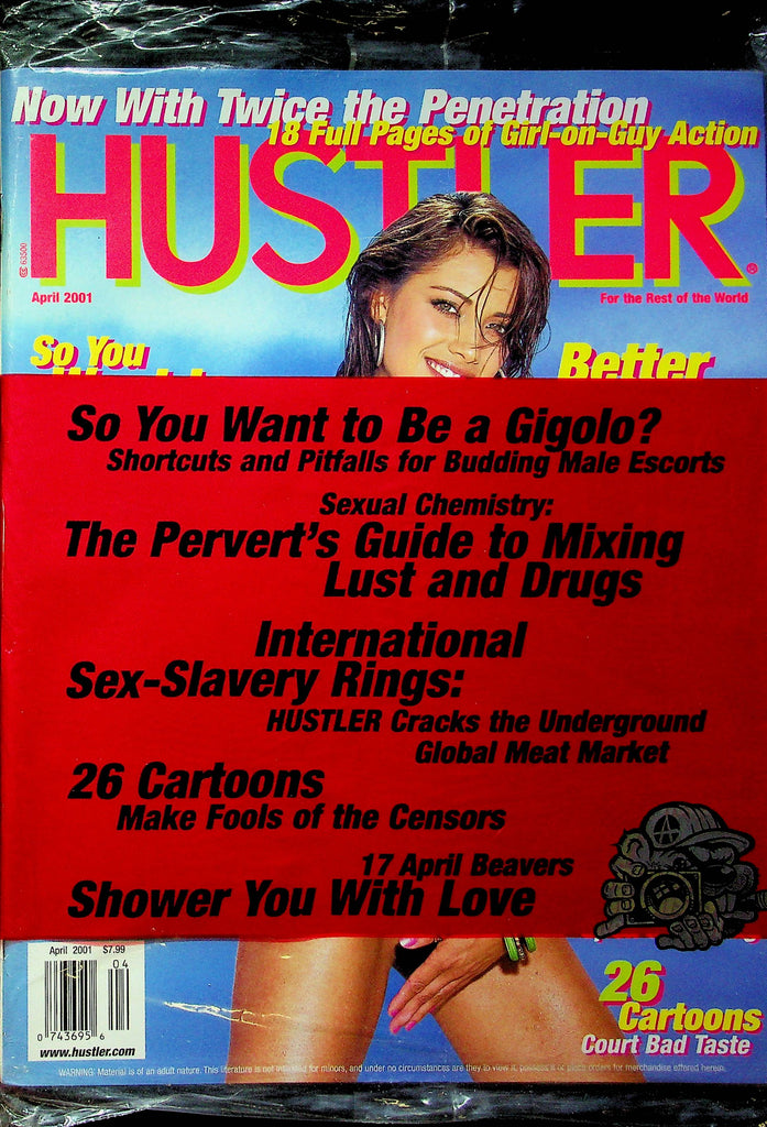 Hustler Magazine April 2001 Sealed 022323RP