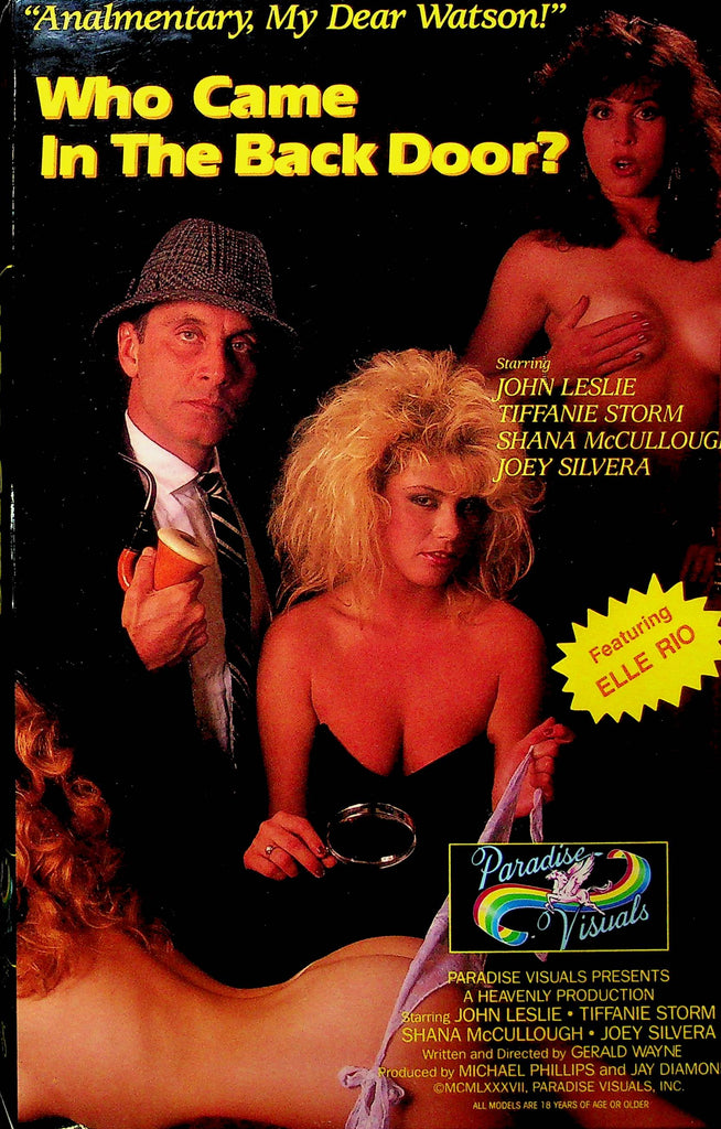 Adult VHS Movie Who Came In The Back Door Ft John Leslie & Tiffanie Storm By Paradise Visuals 1987 030723RPVHS3