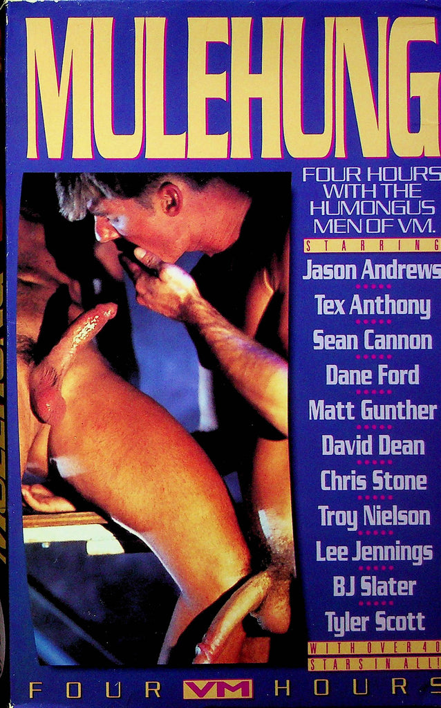 Gay Adult VHS Movie Mulehung Ft. Jason Andrews & Tex Anthony 1990s By Vivid Ent. 032323RPVHS4