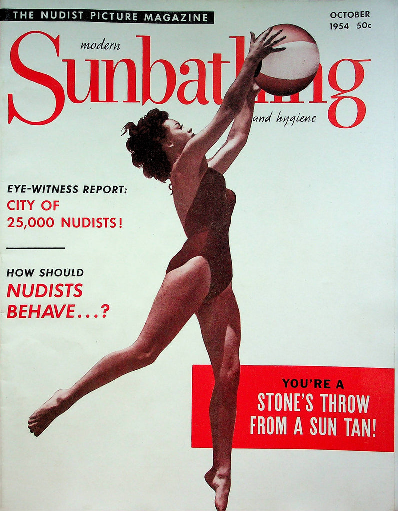 Modern Sunbathing Nudist Picture Magazine October 1954 Vol.24 No.10 051322RP