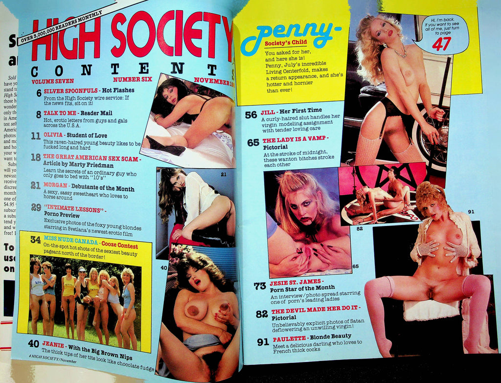 Miss Nude Stars - High Society Magazine Miss Nude Canada Pageant & Penny November 1982 0 â€“  Mr-Magazine