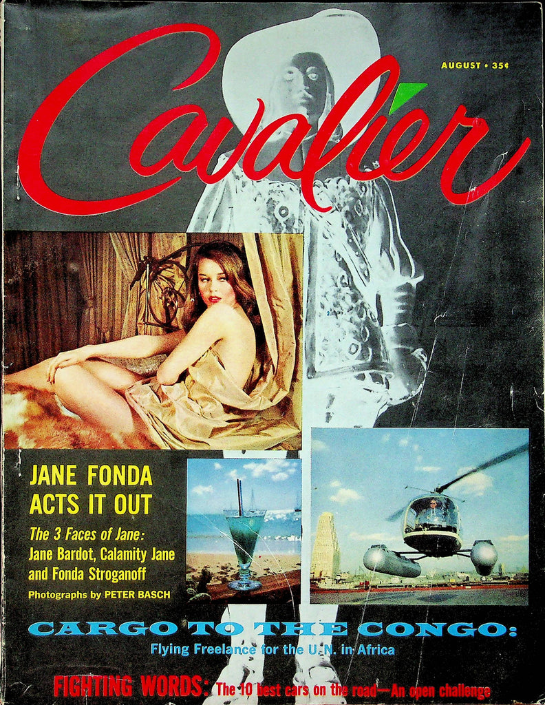 Cavalier Adult Magazine Jane Fonda Jane Bardot August 1962 0629122RP
