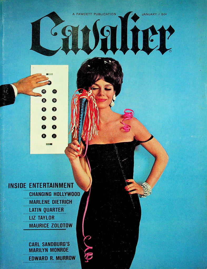 Cavalier Adult Magazine Marlene Dietrich Liz Taylor January 1963 0629122RP